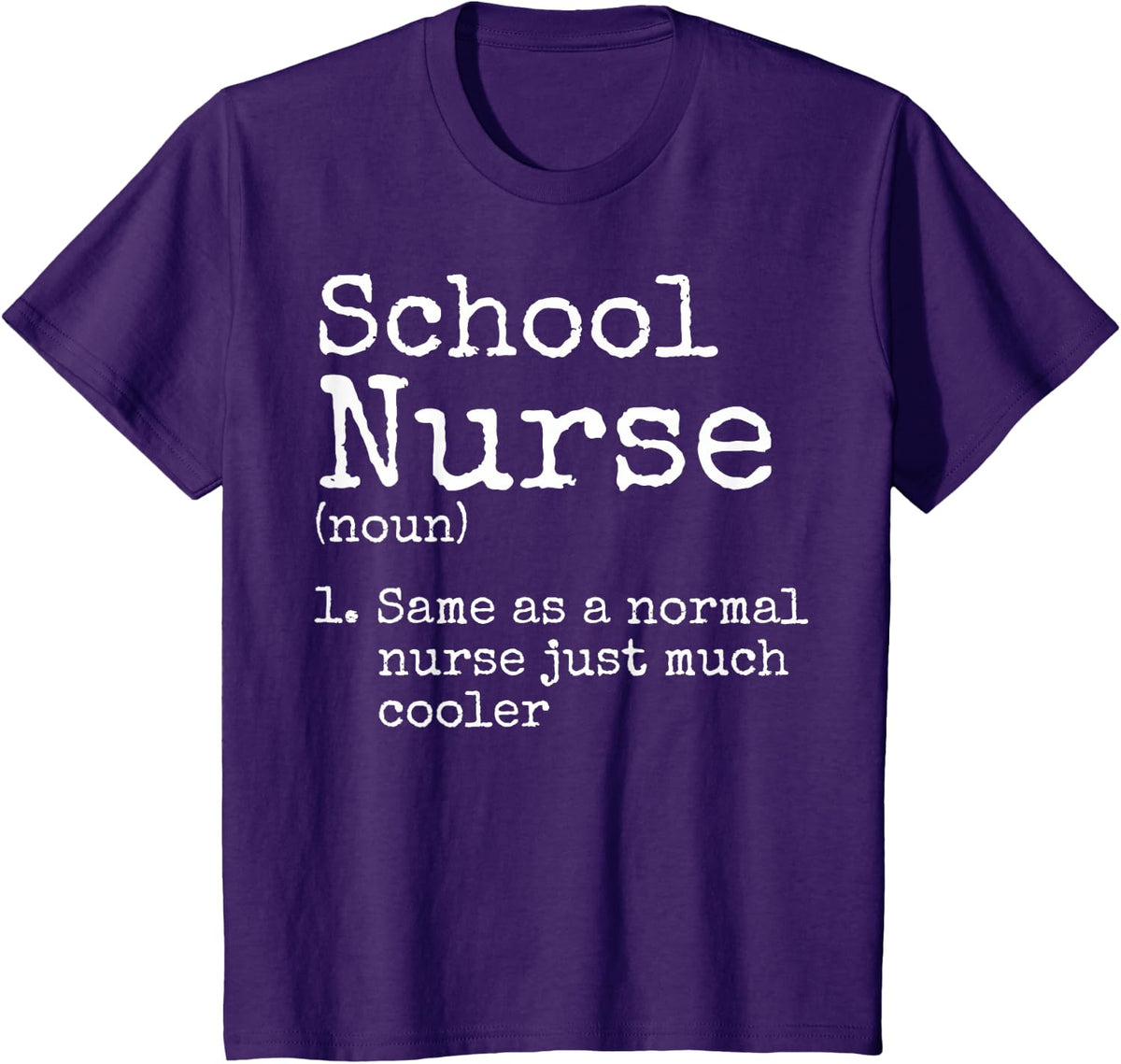 School Nurse Definition School Nurse Day School Nurses T-Shirt - Purple