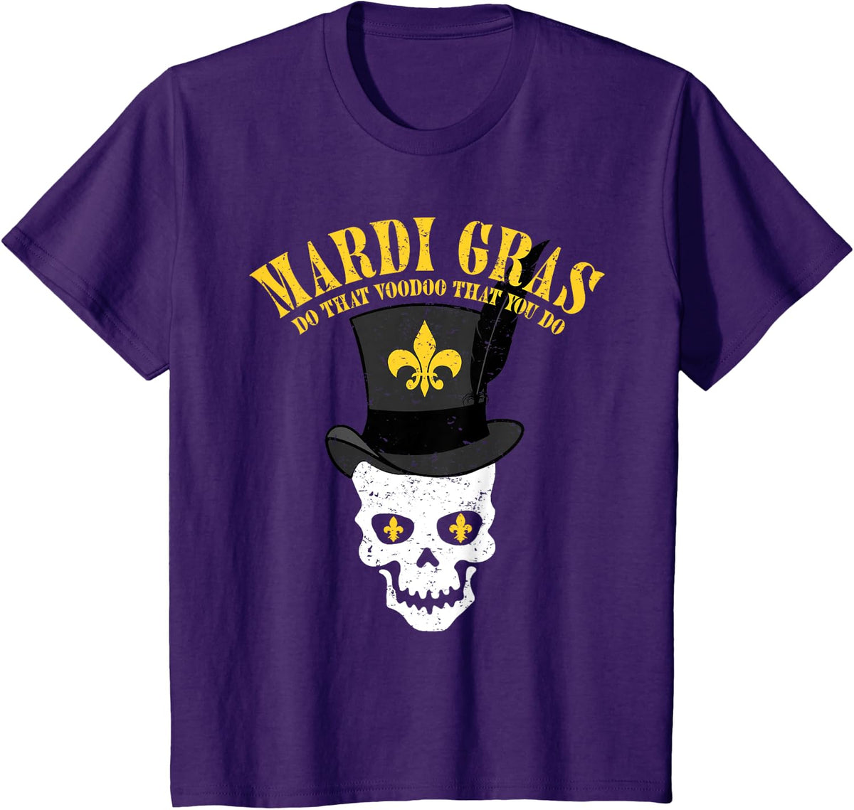 Mardi Gras Voodoo Witchdoctor T-Shirt - Purple