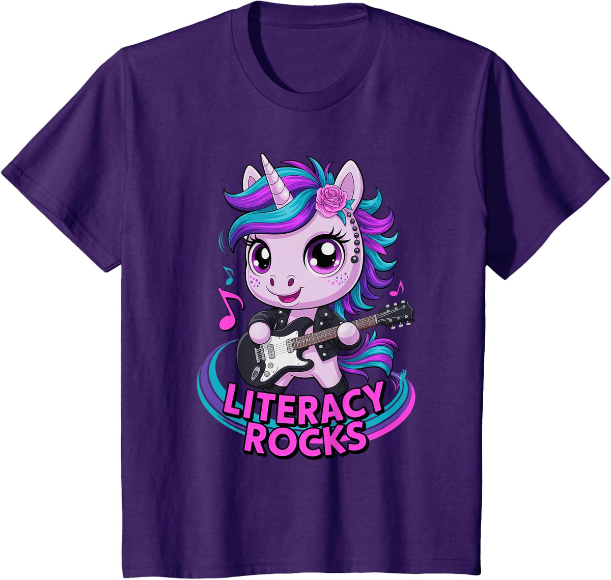 Rockin' Literacy Rocks Kindergarten Reading My Jam Past My T-Shirt - Purple