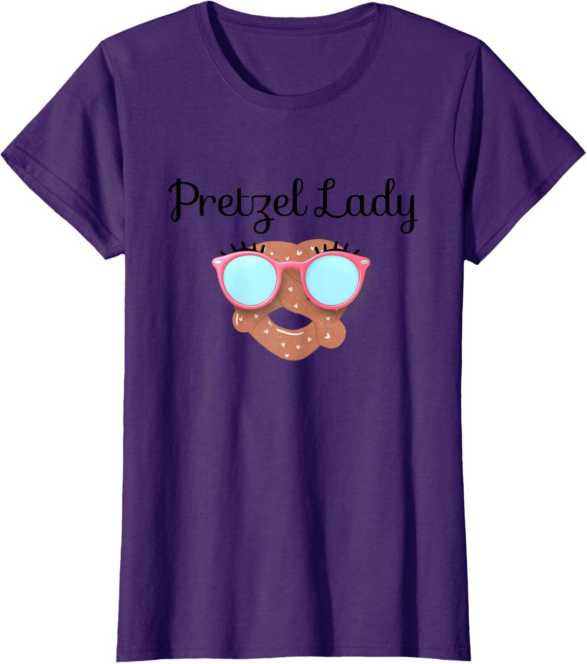 Womens Pretzel Lady, Sonic Mothers Mother's Day, Boy Mom, Matching T-Shirt - Purple