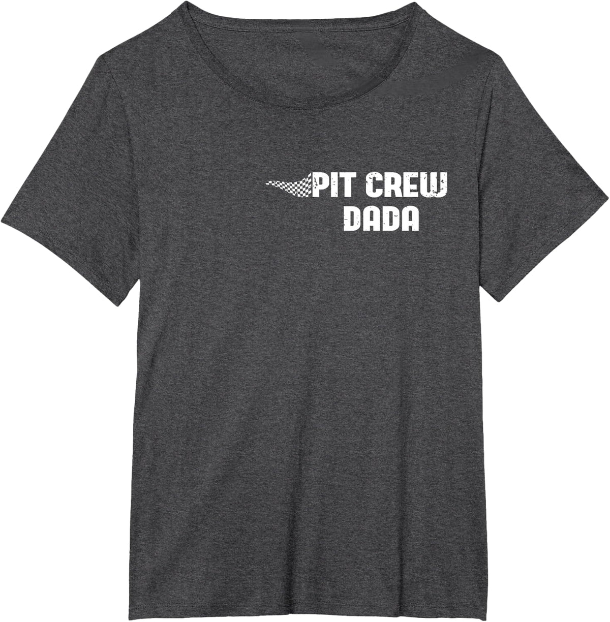 Pit Crew Dada Racing Car Family Matching Birthday Party T-Shirt - Dark Heather Grey