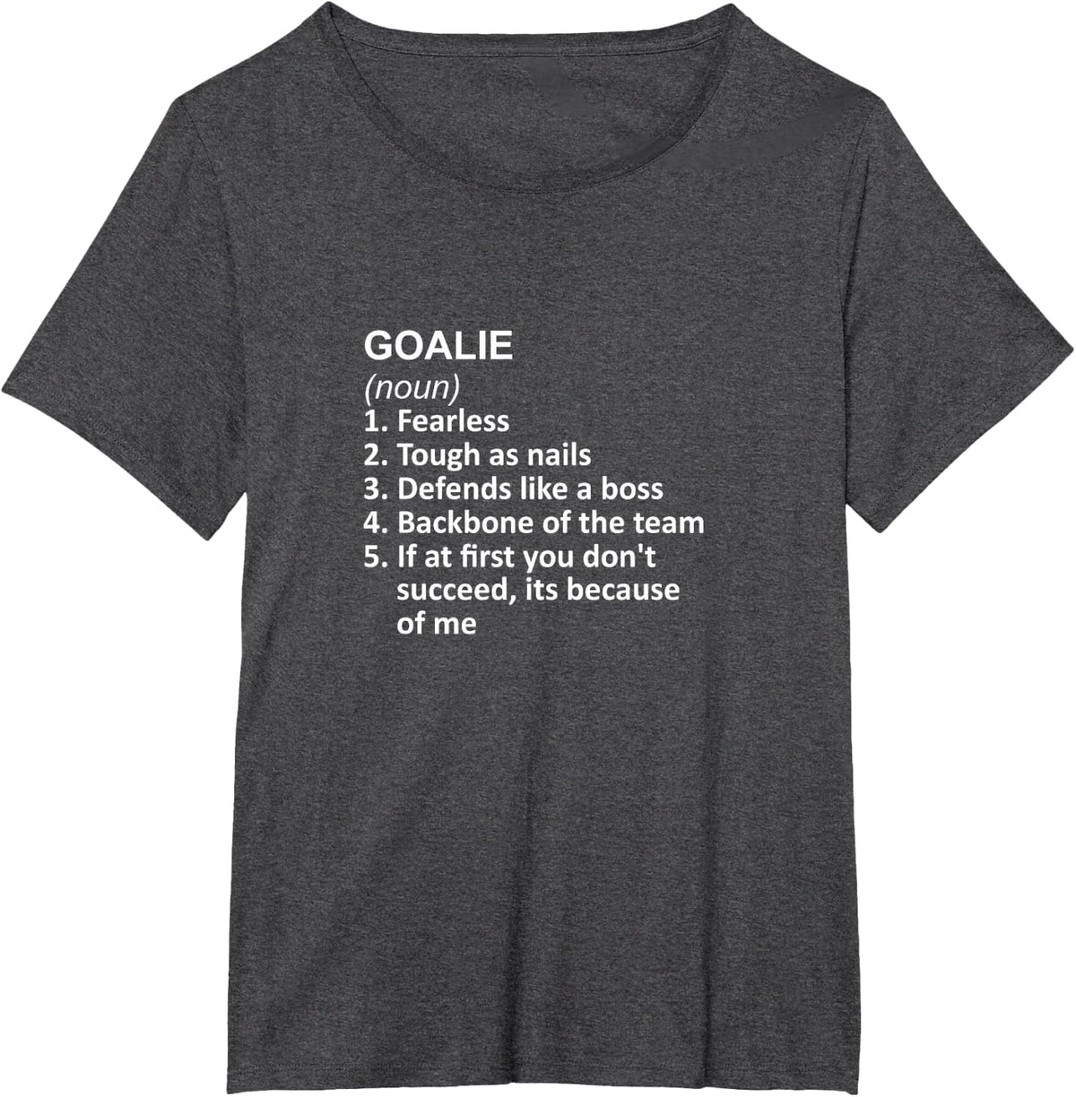 Funny dictionary word definition Ice Hockey Goalie T-Shirt - Dark Heather Grey