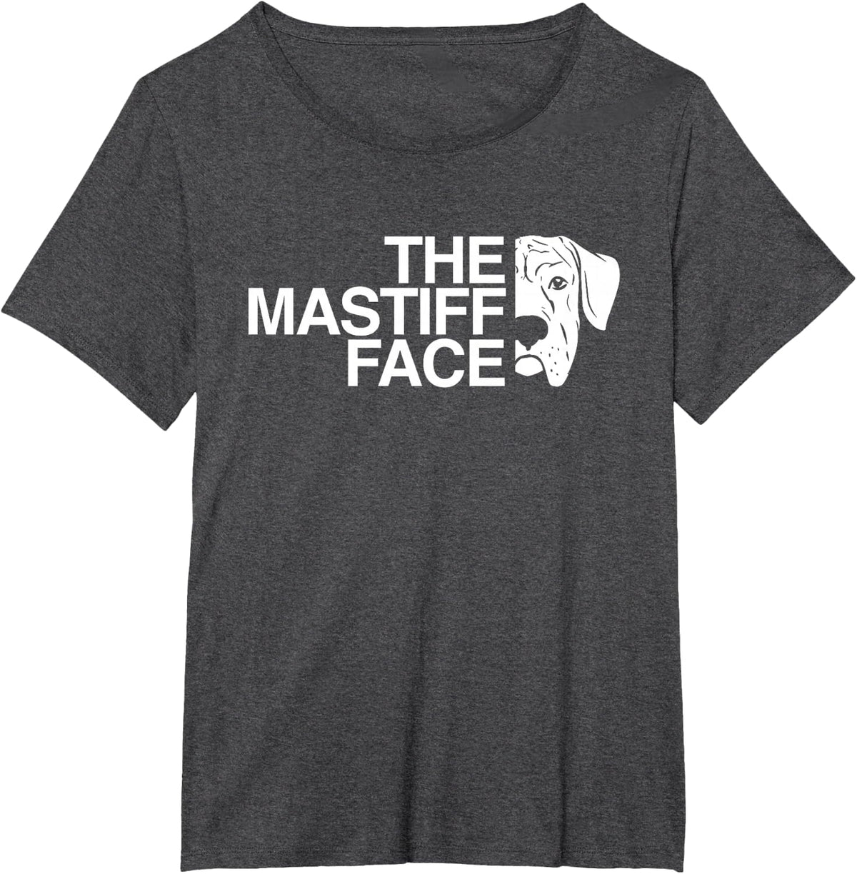 The Mastiff Face Neapolitan Bull Mastiff T-Shirt - Dark Heather Grey
