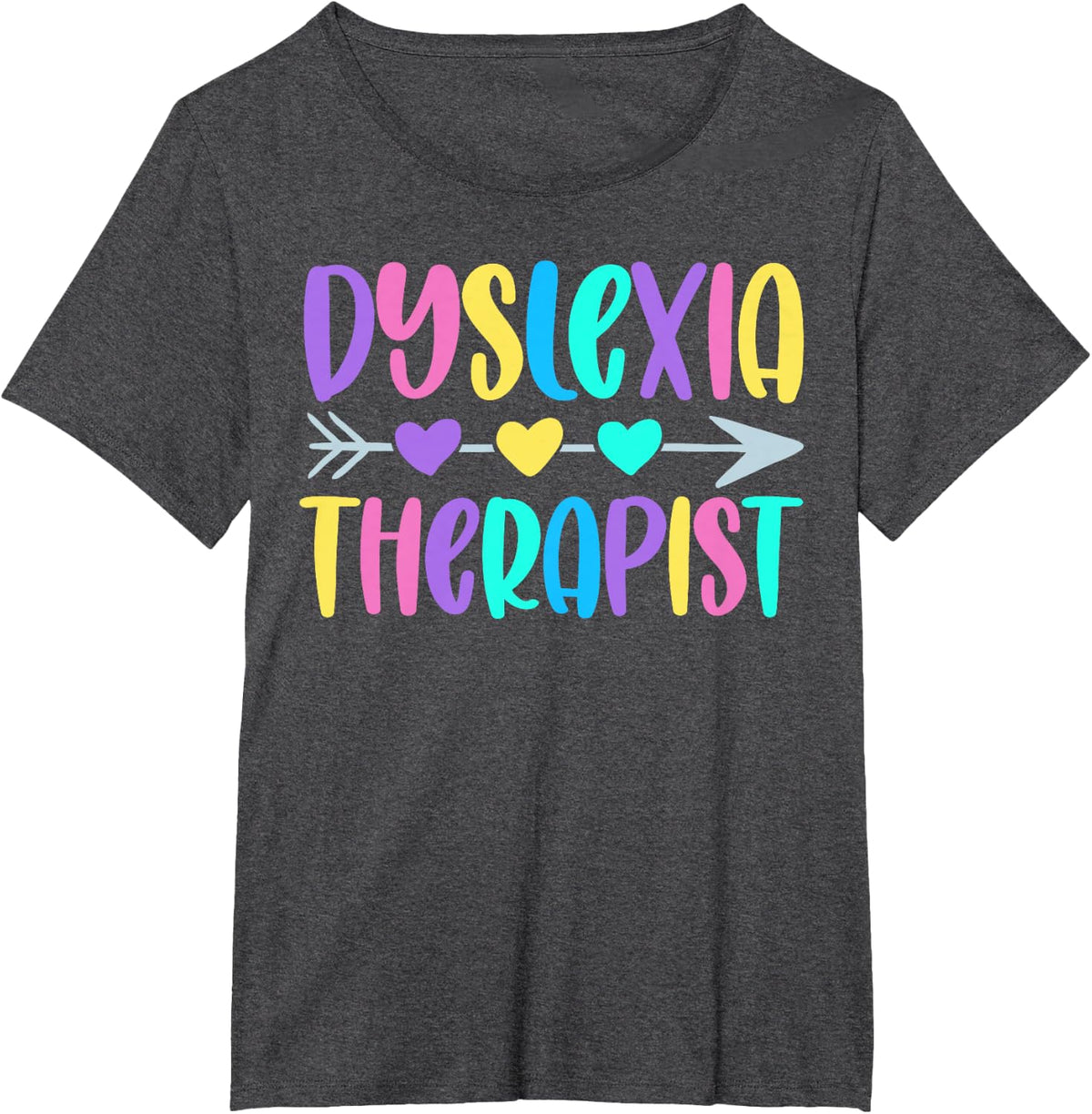 Dyslexia Therapist Support School Teachers Dyslexia Squad T-Shirt - Dark Heather Grey