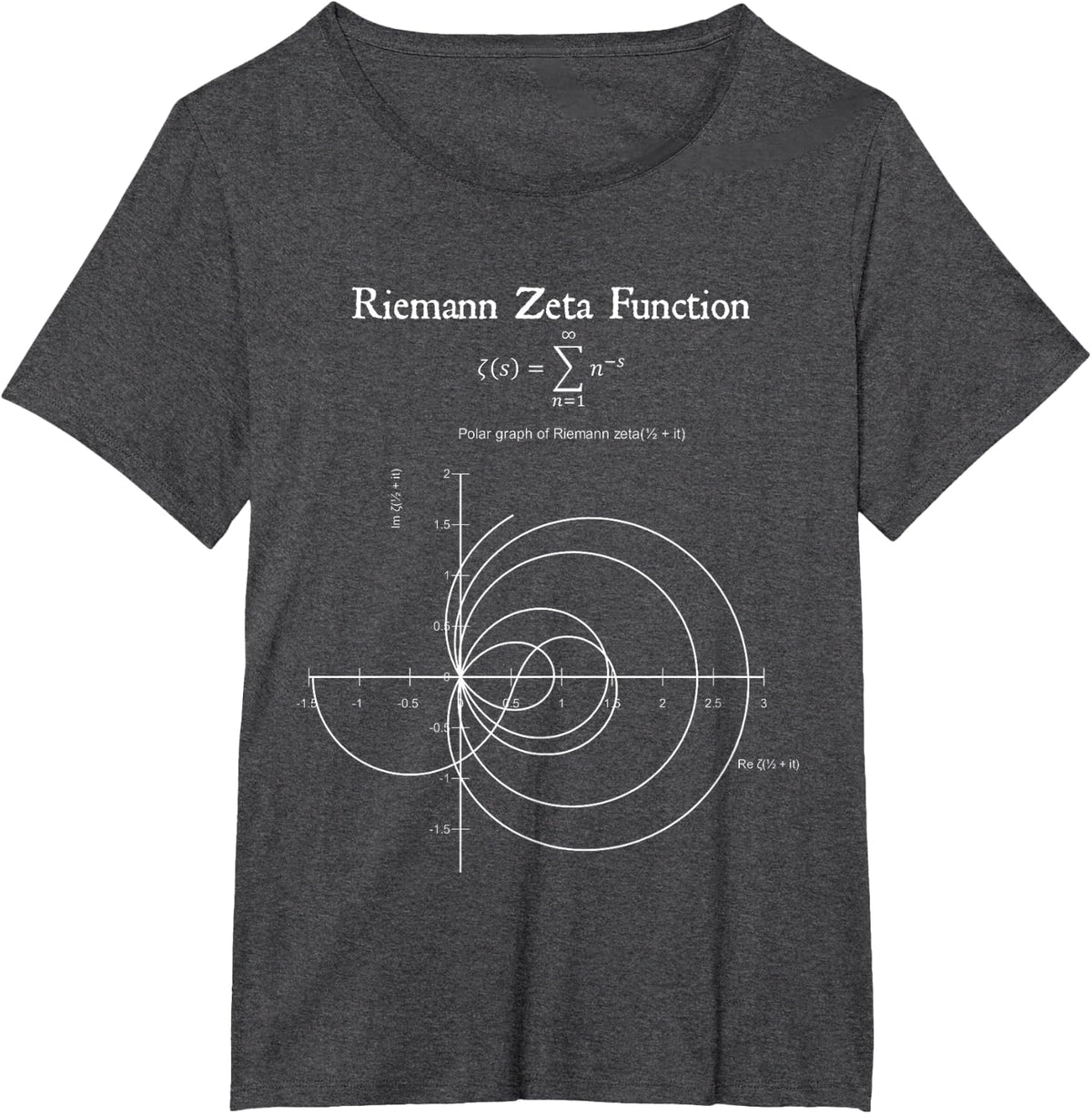 Riemann Zeta Function Graph Physics Math Teacher Nerdy Gift T-Shirt - Dark Heather Grey