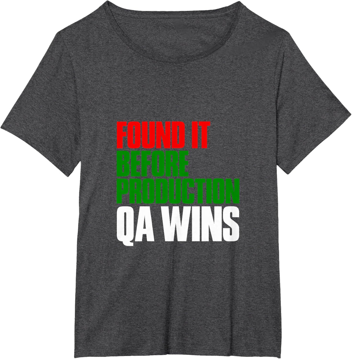 Found It Before Production Qa Wins Qa Tester Qa Engineer T-Shirt - Dark Heather Grey