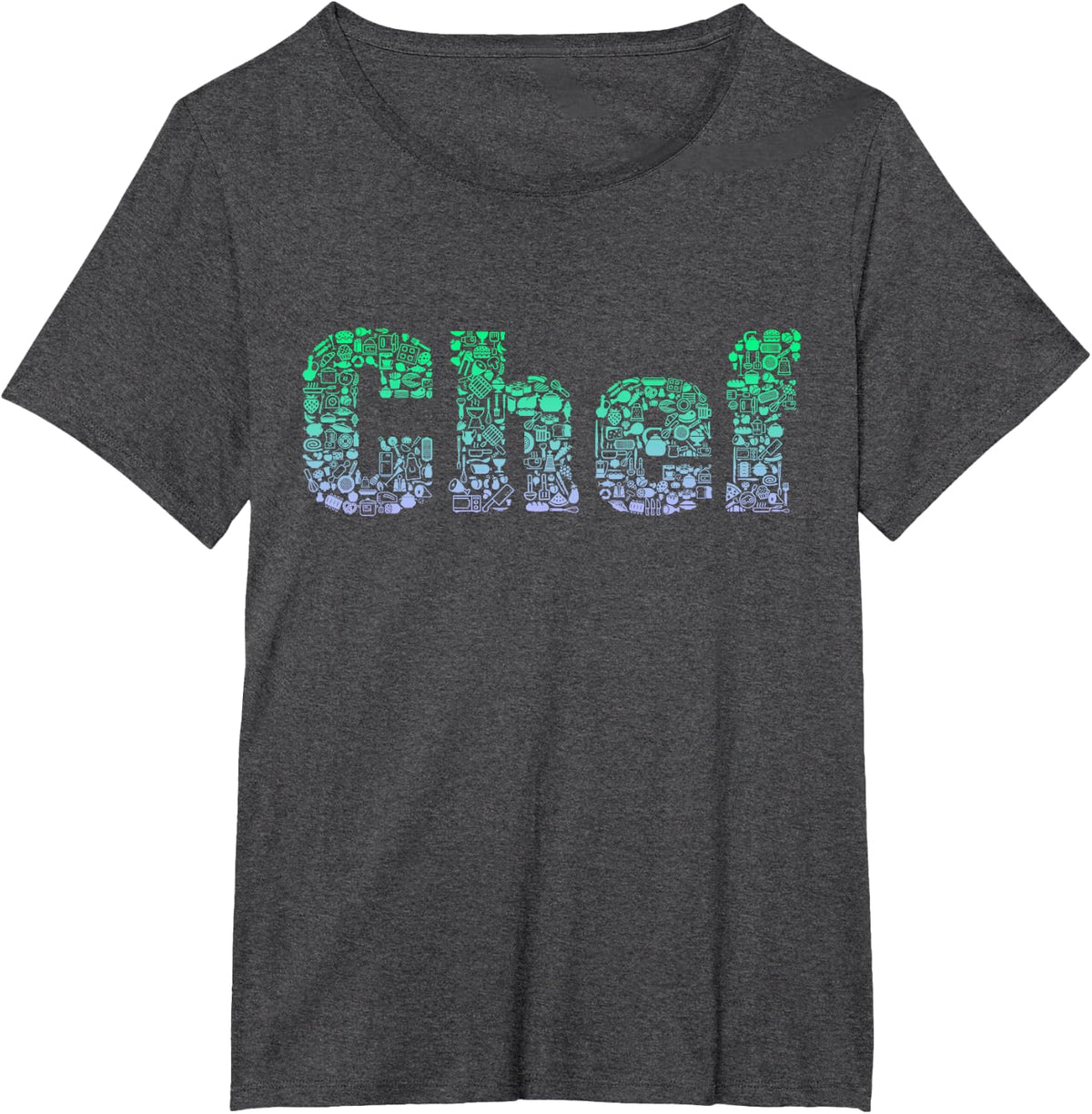 Chef Icon Design for Chef | Culinary Words Mens Cooking T-Shirt - Dark Heather Grey