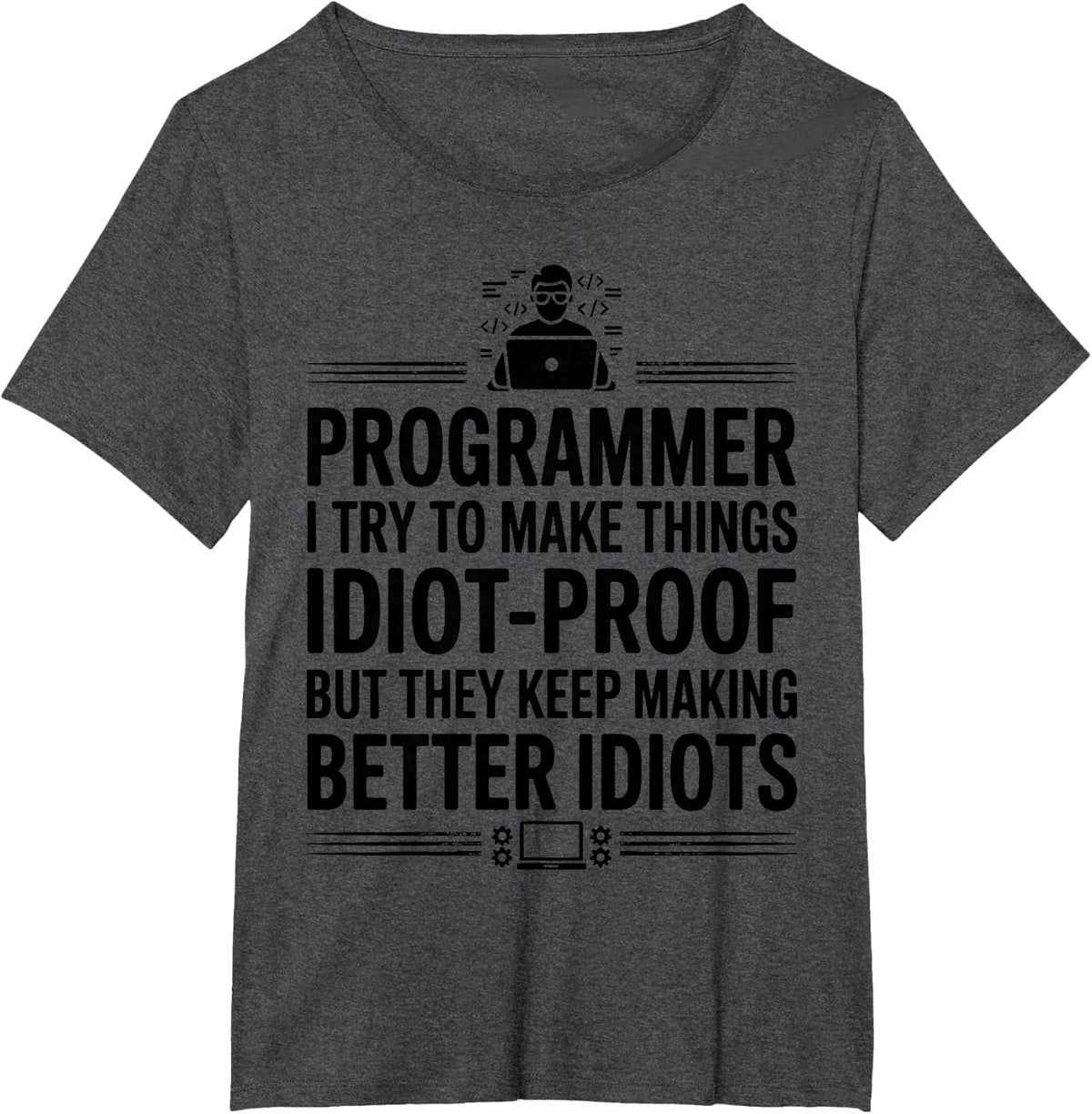 Funny Programmer Art for Men Women Coding Software Developer T-Shirt - Dark Heather Grey
