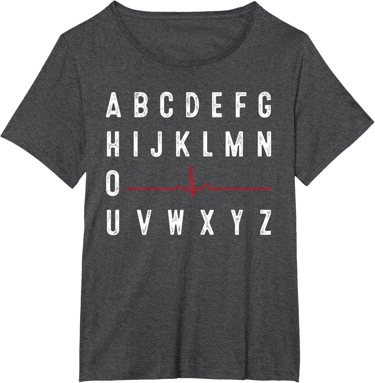 PQRST Nurses Day Tee Funny Nurse Alphabet Cardiac Cycle T-Shirt Black 3X-Large Unisex Adults - Dark Heather Grey