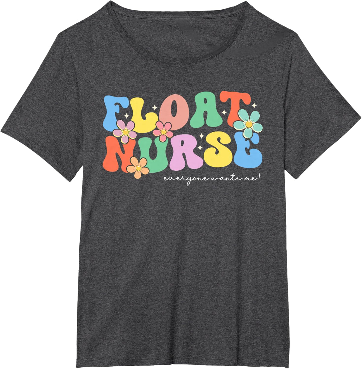 Funny Float Pool Nurse Shirt for Women Nursing Tee Float Nurse T-Shirt - Dark Heather Grey