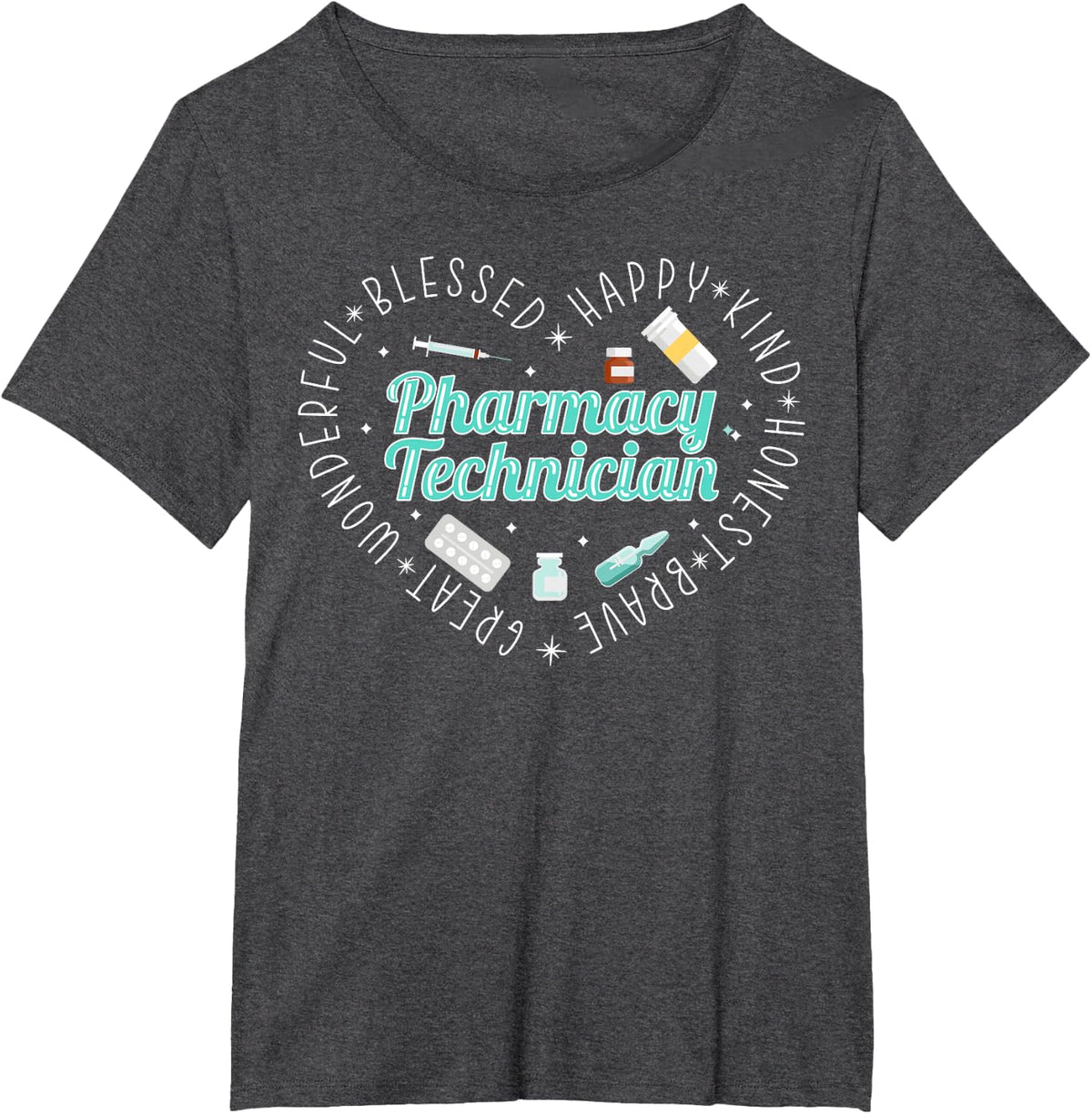 Pharmacy Technician Tee Shirt Gift for Pharmacy Tech T-Shirts Men Women - Dark Heather Grey