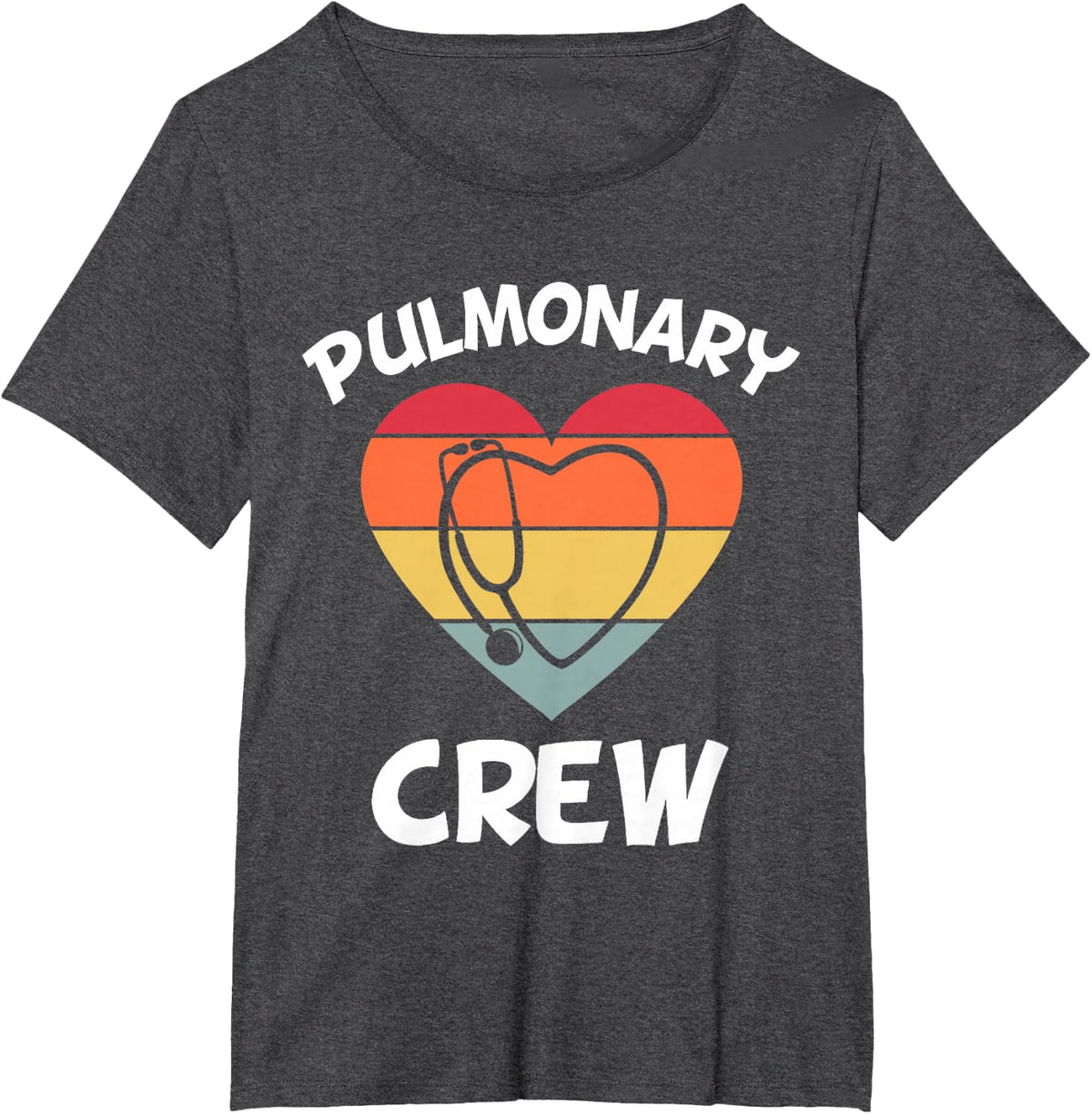 Pulmonary Crew Respiratory Therapy Therapist Lung Nurse Team T-Shirt - Dark Heather Grey