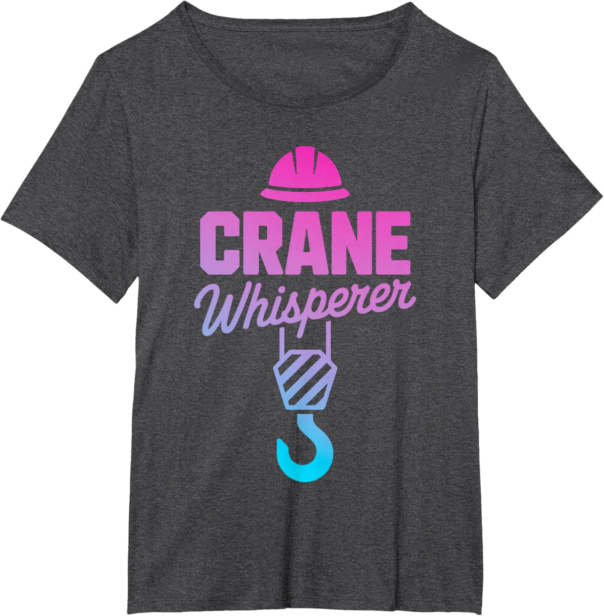 Crane Operator Design for Men Women Kids Heavy Equipment T-Shirt - Dark Heather Grey