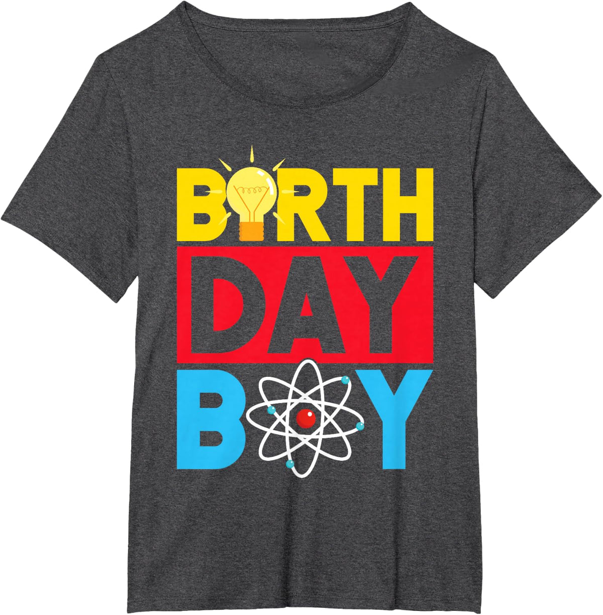 Science Birthday Boy T-Shirt - Dark Heather Grey