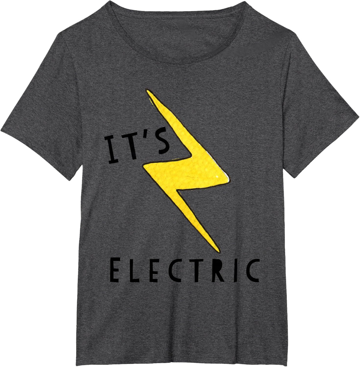 Science is Awesome by Spirit Taffy It's Electric, Funny Lightning Bolt T-Shirt - Dark Heather Grey