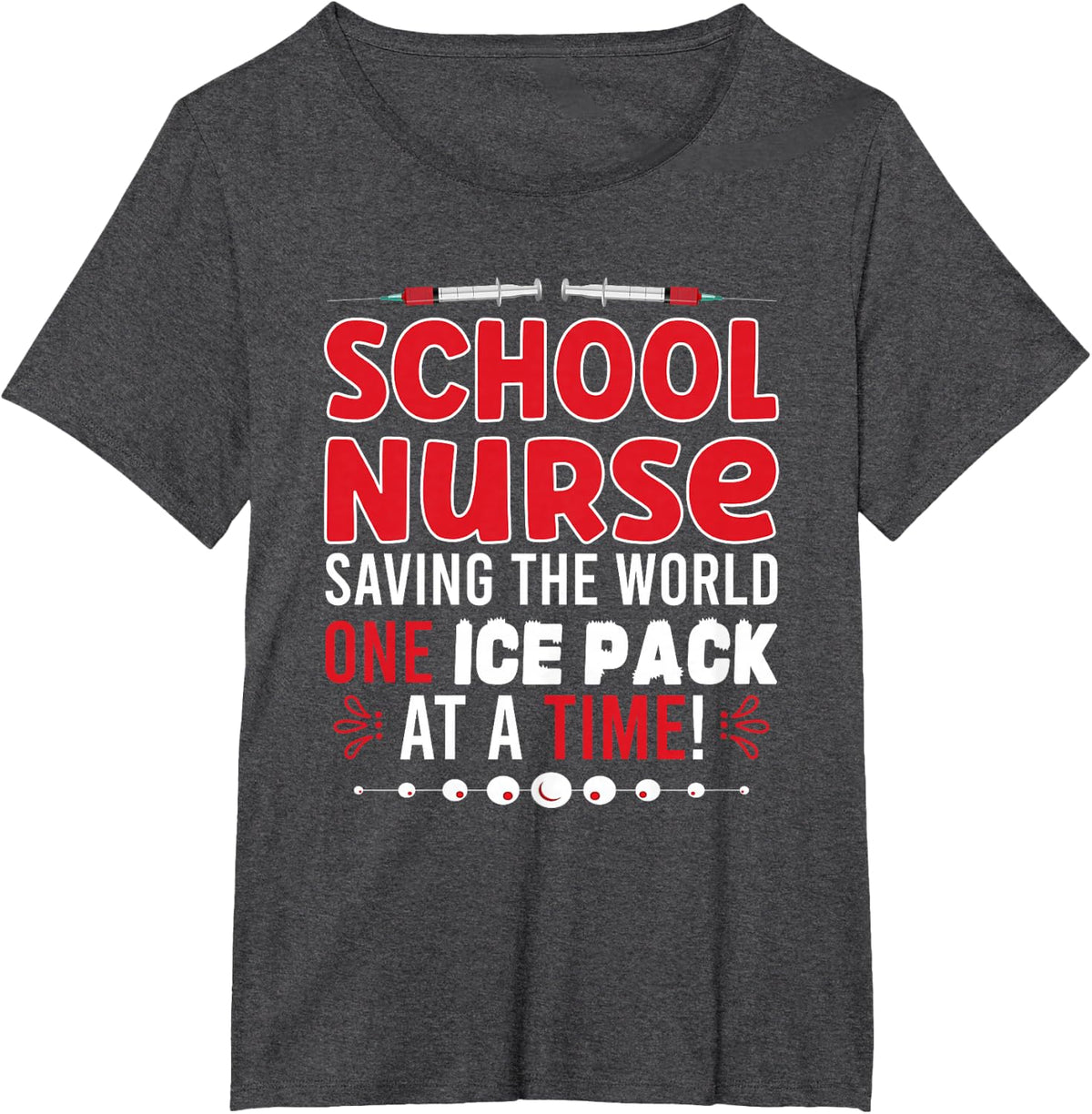 School Nurse Nursing Clinic Medical Stuff School Nursing T-Shirt - Dark Heather Grey