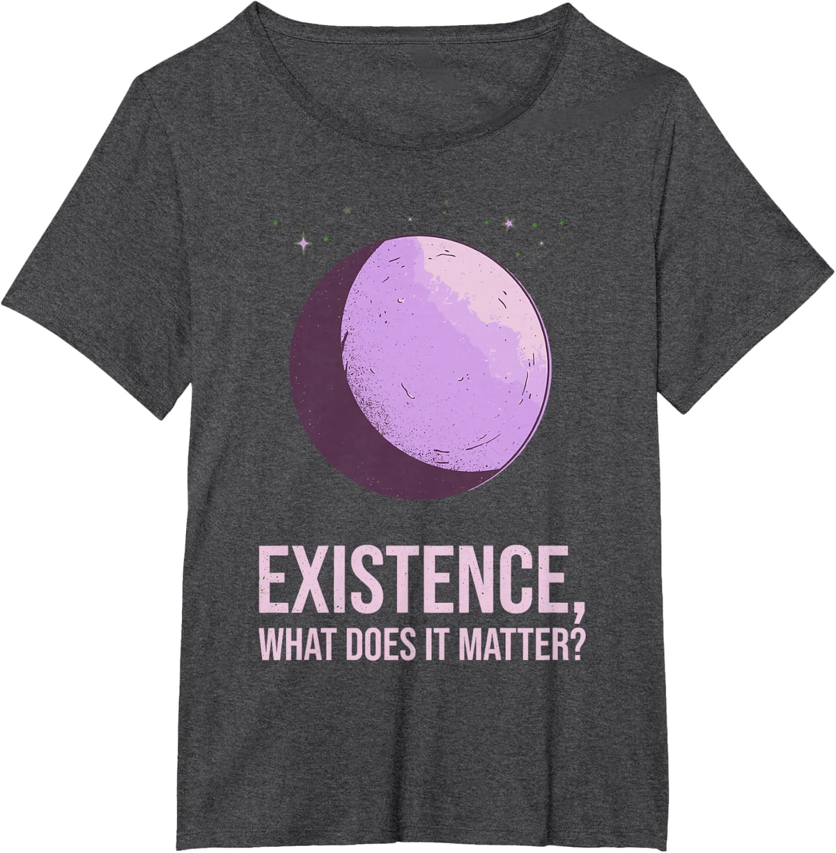 Existence What Does It Matter Physics Astronomy Space T-Shirt - Dark Heather Grey