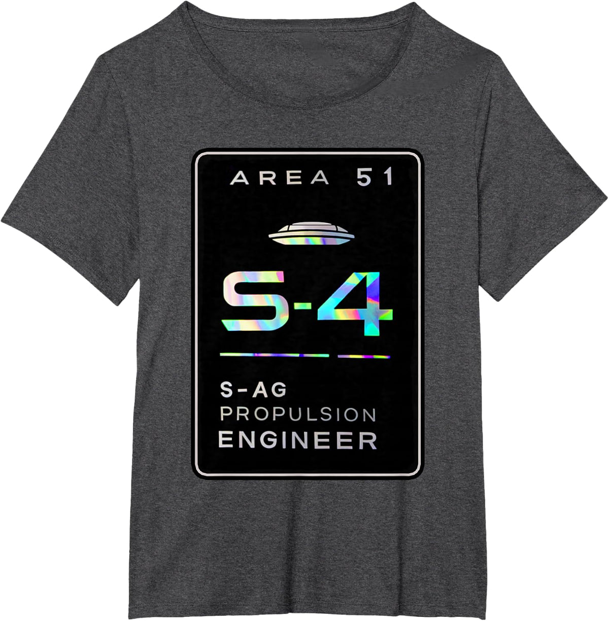 Conceptual Area 51 Area S4 Anti-Gravity Drive Engineer T-Shirt - Dark Heather Grey