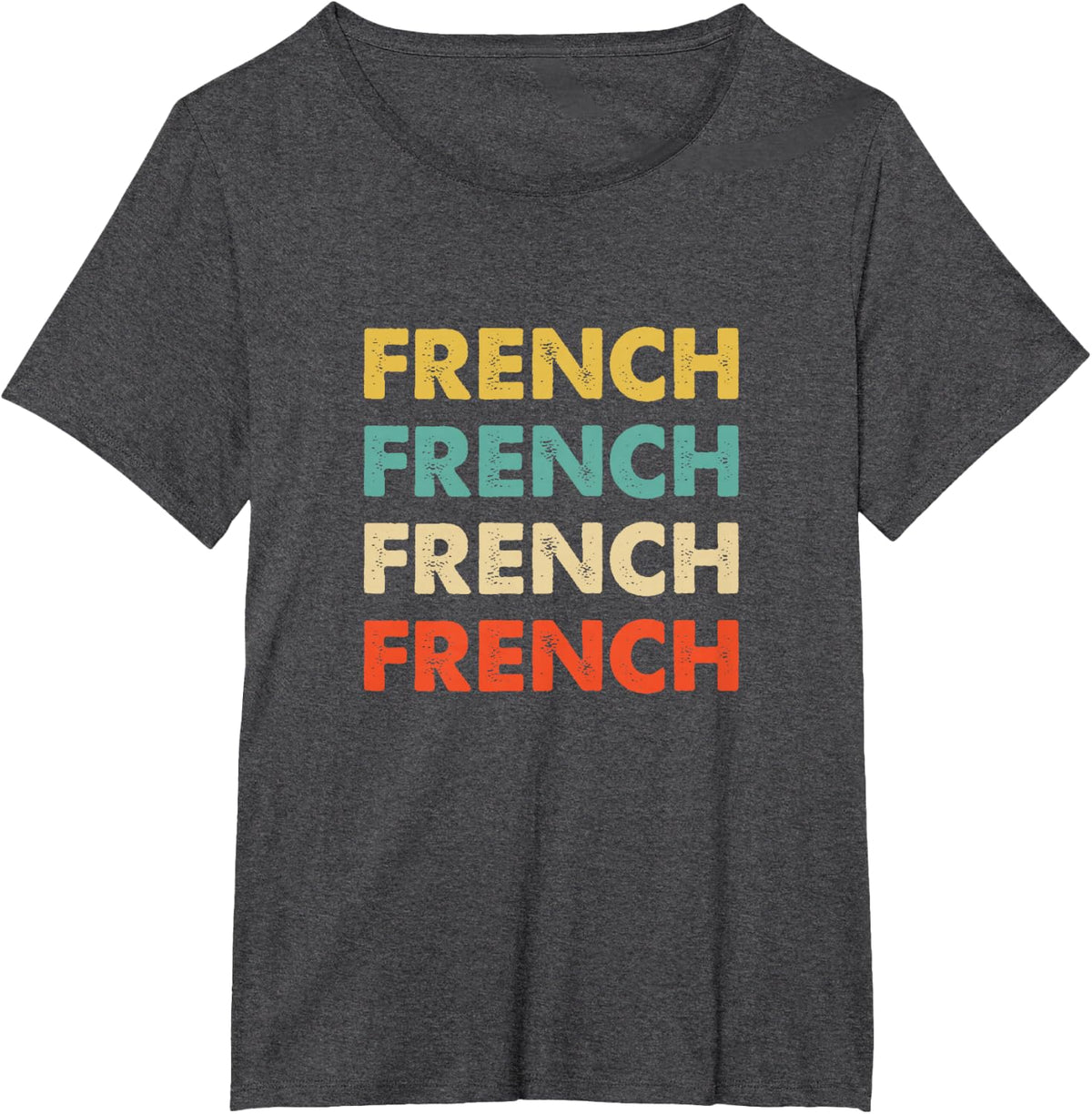 French Name T-Shirt - Dark Heather Grey