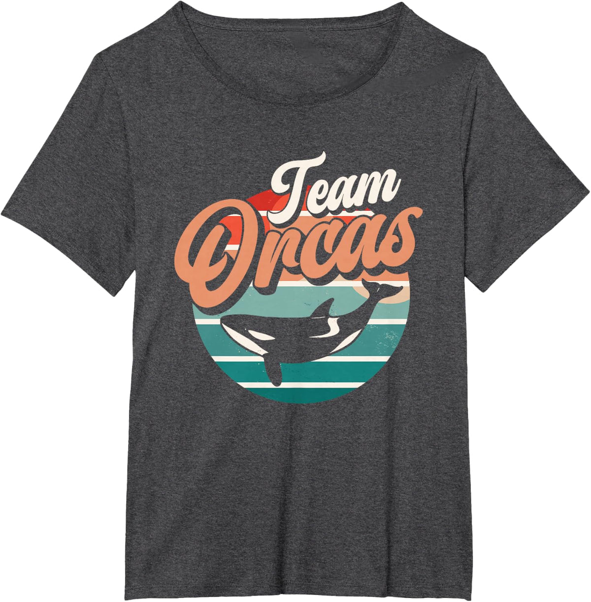 Team Orcas Whale Orca Protect Sea T-Shirt - Dark Heather Grey