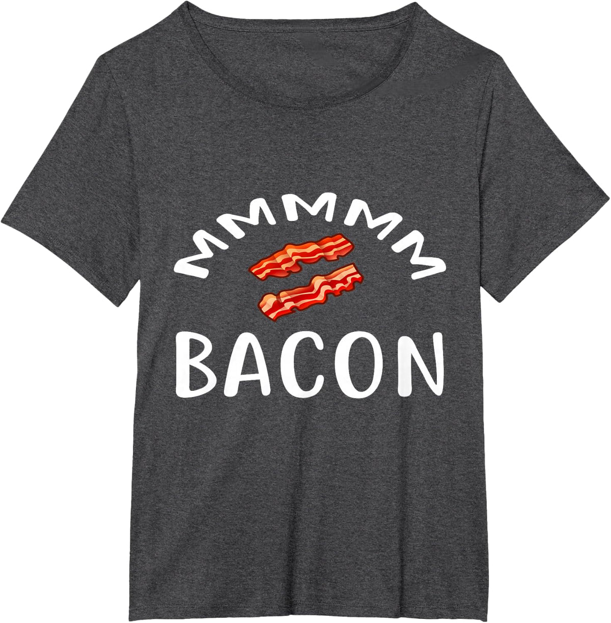MMM...BACON T Shirt for Bacon Lovers & Foodies BACON T-Shirt - Dark Heather Grey