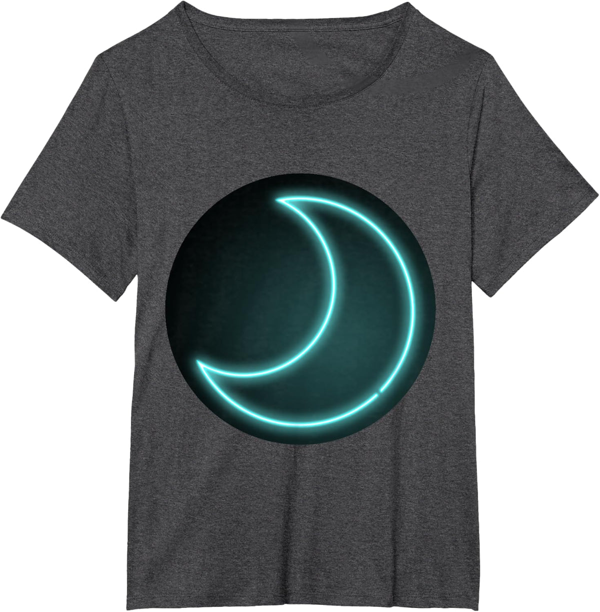 Shining Blue Crescent Moon Retro Galaxy Cosmos Space Gift T-Shirt - Dark Heather Grey