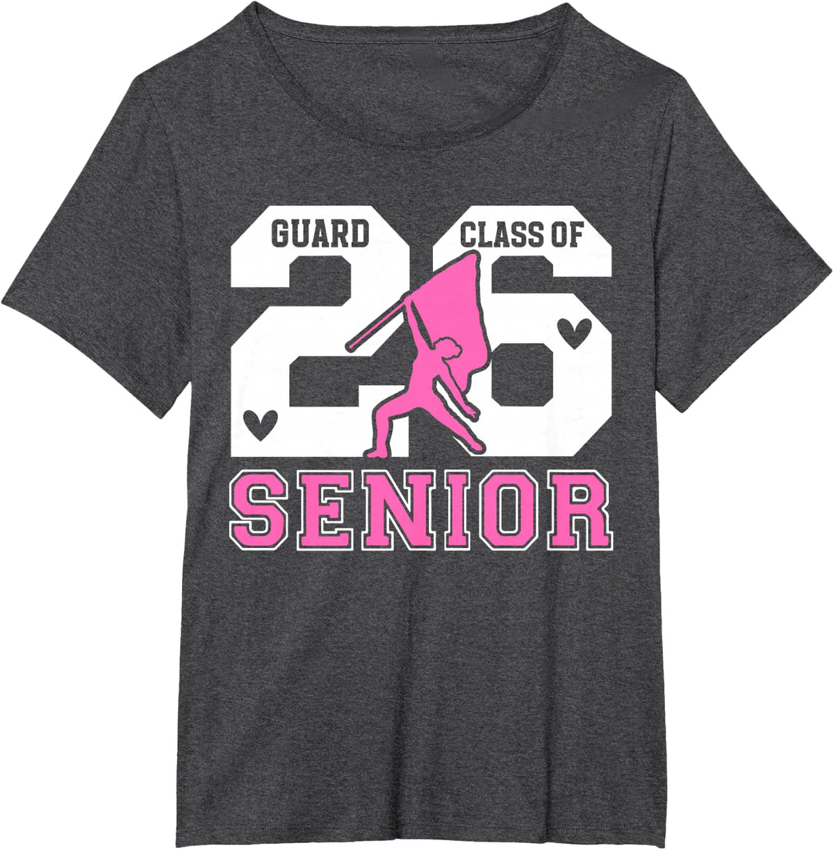 Color Guard Senior 2026 Class of 2026 Color Guard Senior T-Shirt - Dark Heather Grey