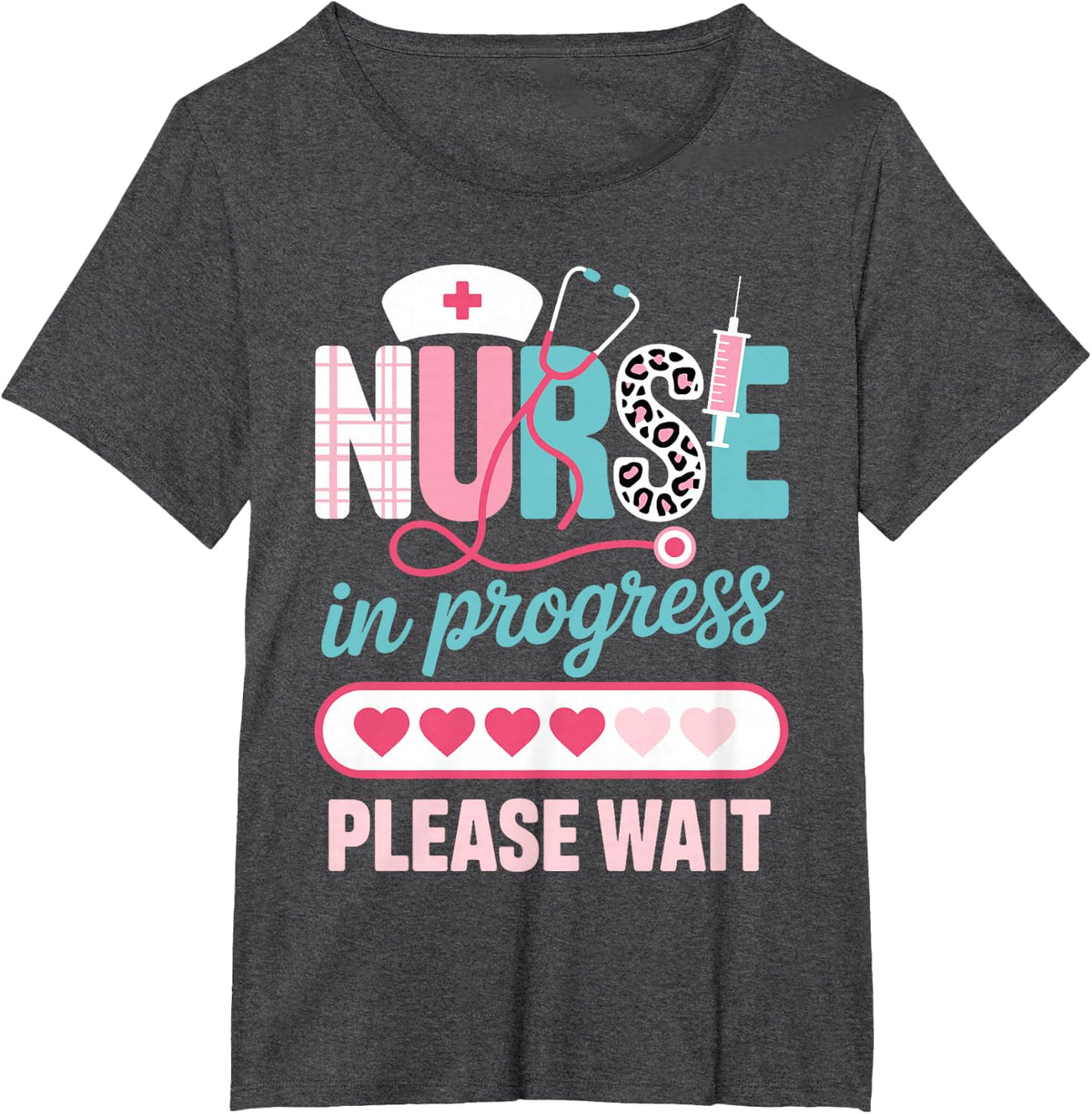 Nursing Student Art for Men Women Kids Future Nurse T-Shirt - Dark Heather Grey