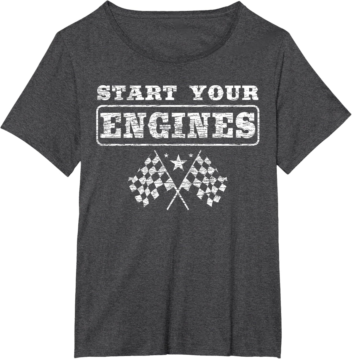 New Start Your Engines for a Car and Bike Racer Autocross T-Shirt - Dark Heather Grey
