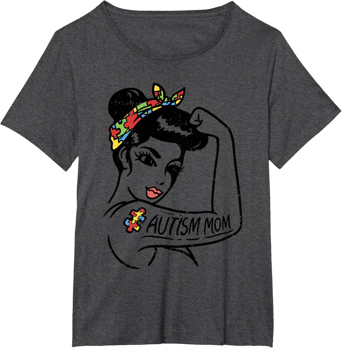 Autism Mom Unbreakable Shirt Autistic Awareness Gift Women T-Shirt - Dark Heather Grey