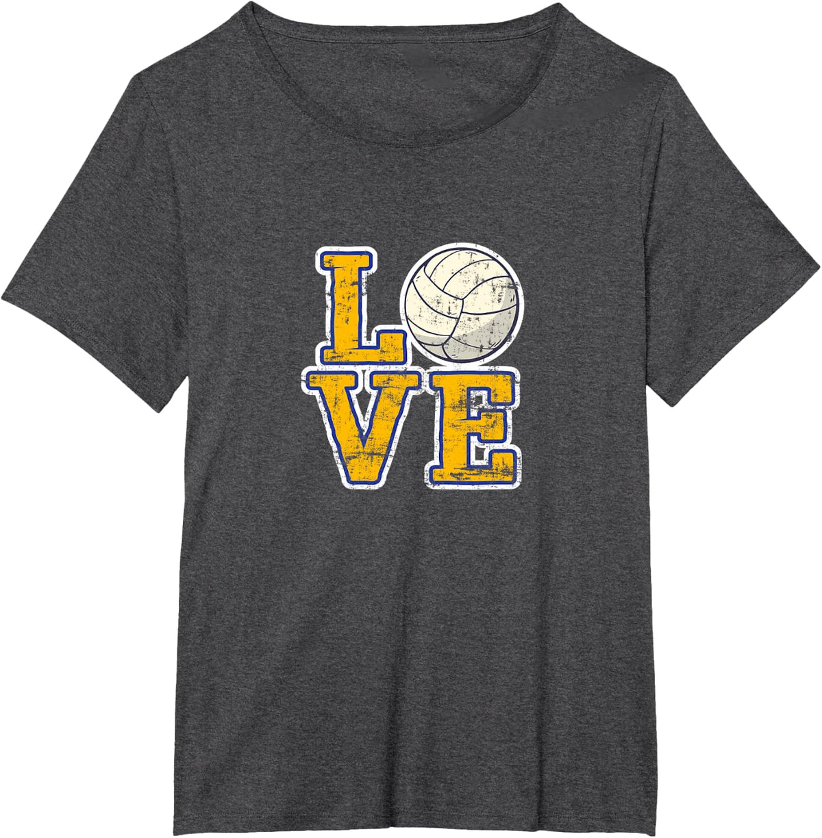 Love Volleyball T-Shirt - Dark Heather Grey