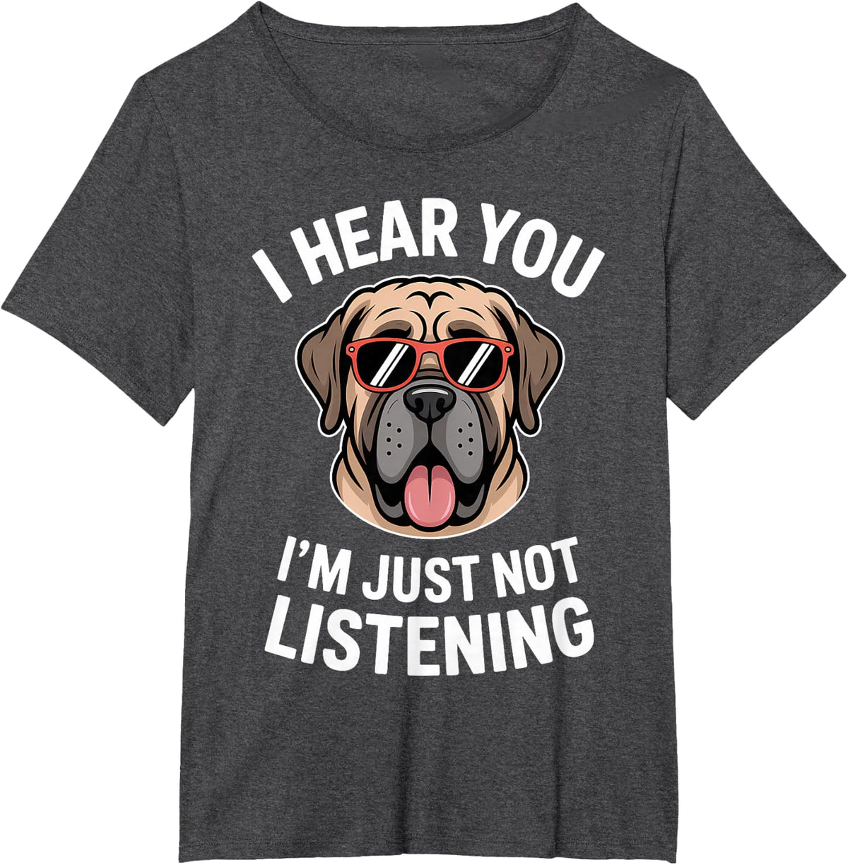Mastiff Funny English Mastiff T-Shirt - Dark Heather Grey