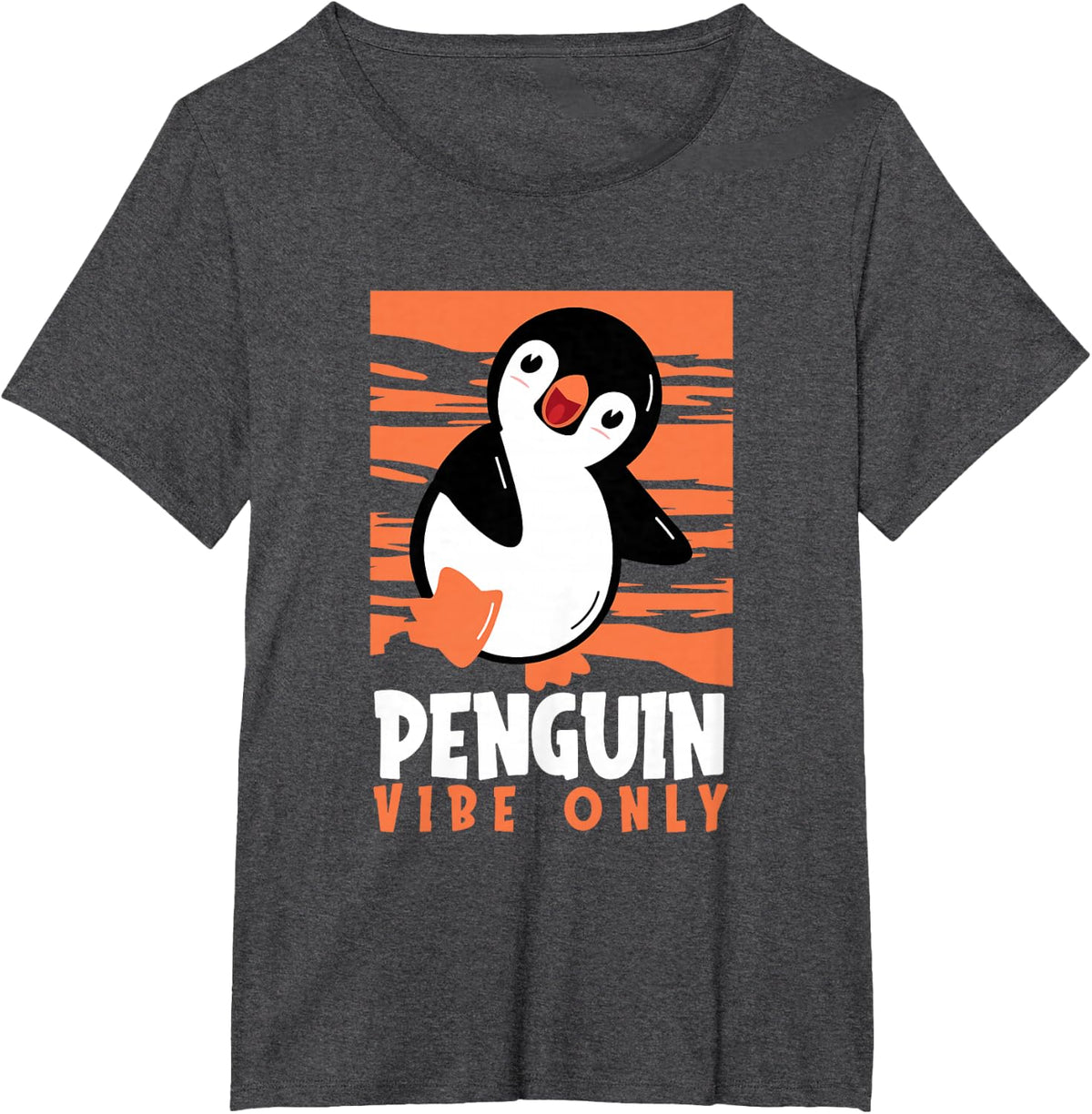 Penguin Vibe Only Emperor Sea Bird King Penguin T-Shirt - Dark Heather Grey