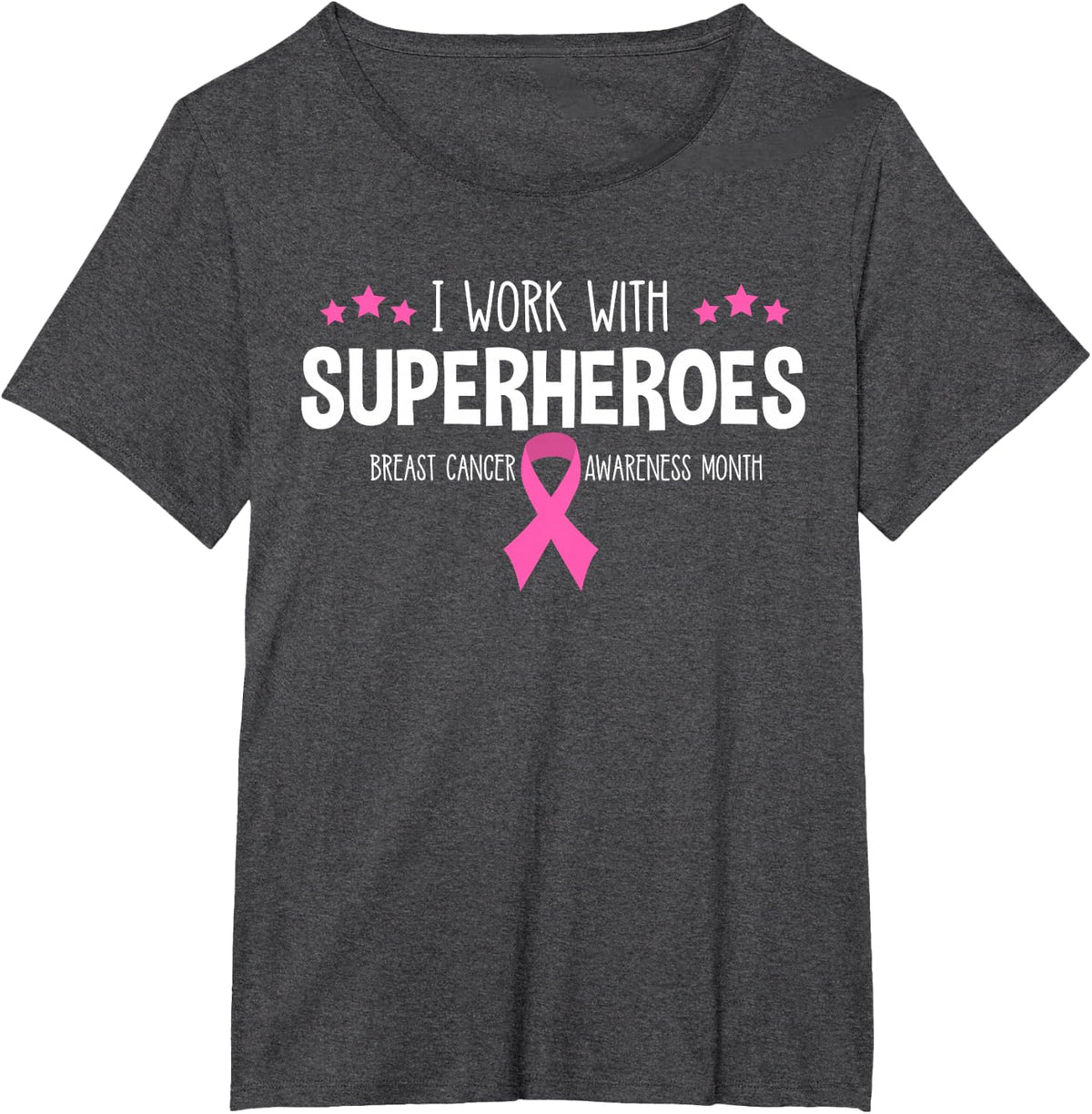 Oncology Tshirt RN Nurse Oncologist Breast Cancer Awareness T-Shirt - Dark Heather Grey