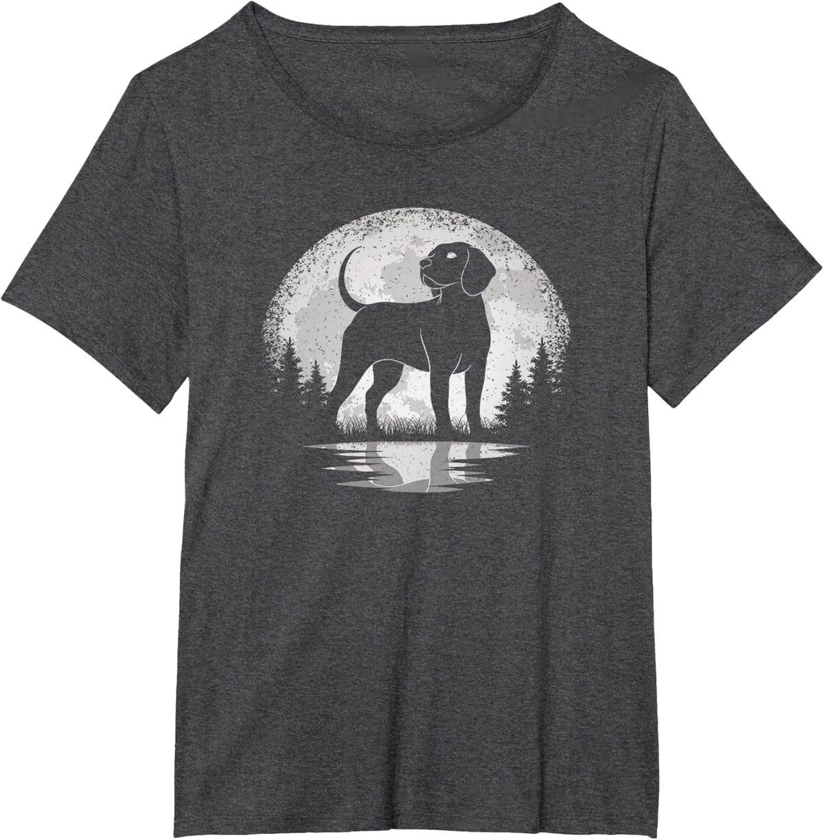Beagle Moon Vintage Beagle Lover Men Women Kids T-Shirt - Dark Heather Grey