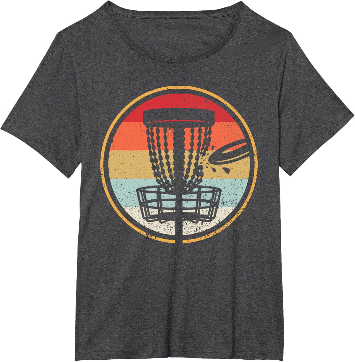 Funny Disc Golf Art For Men Women Disc Golf Player Golfer T-Shirt - Dark Heather Grey