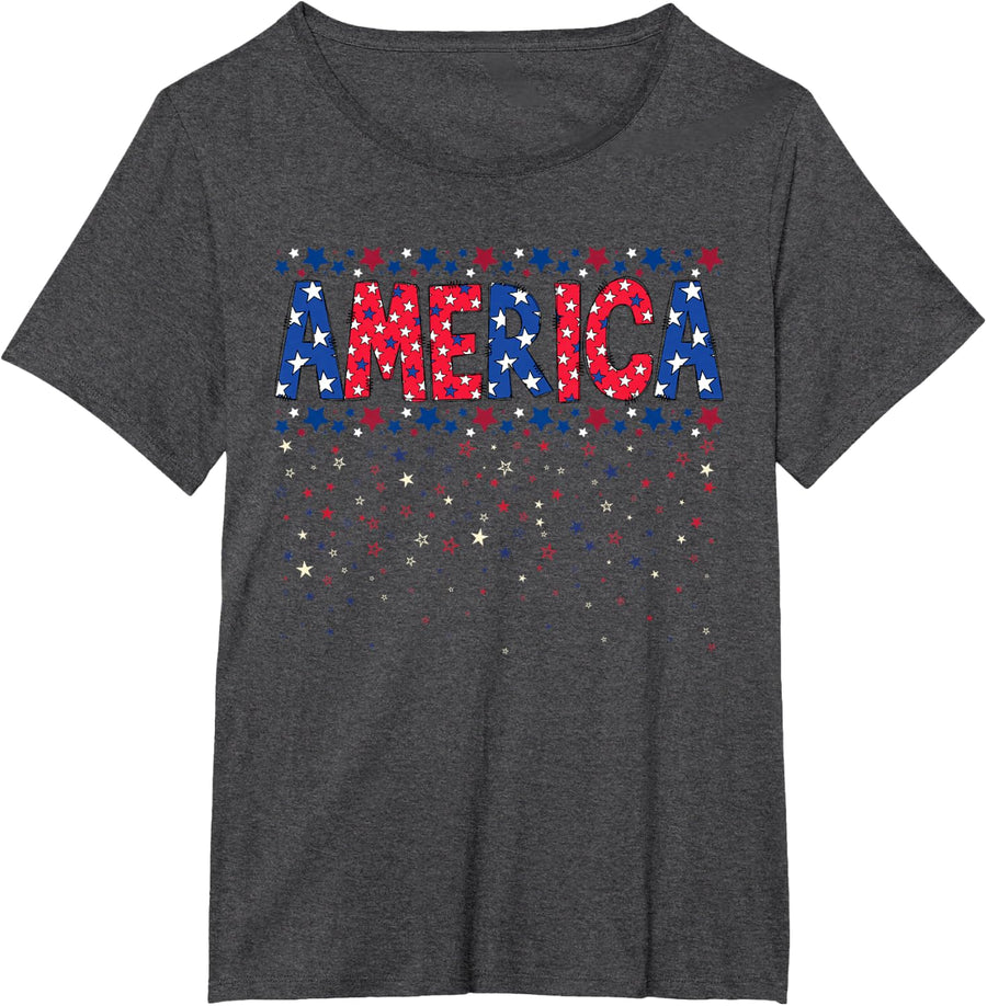 4th Of July Happy Independence Day For America T-Shirt - Dark Heather Grey