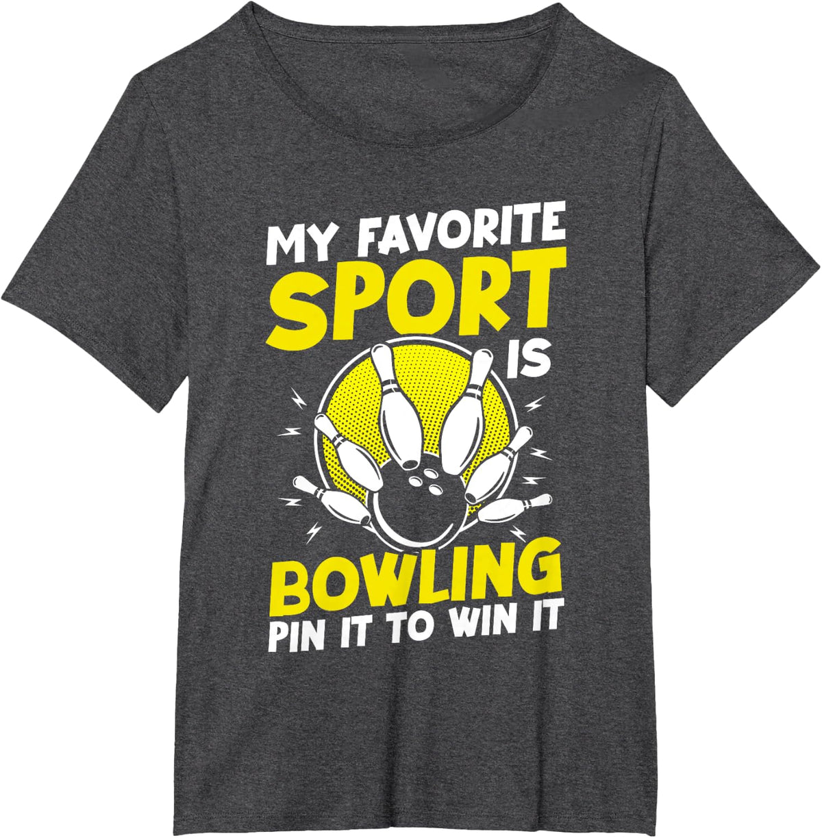 Bowler Bowling T-Shirt - Dark Heather Grey