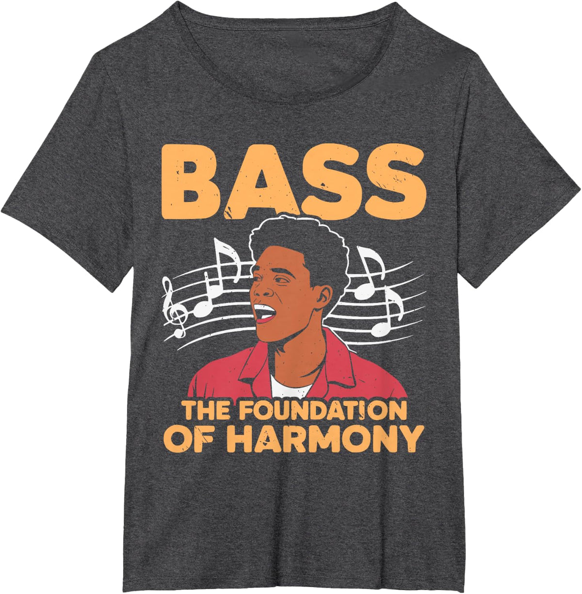 Bass Singer Vocal Range Vocalist Voice Singing Choir T-Shirt - Dark Heather Grey