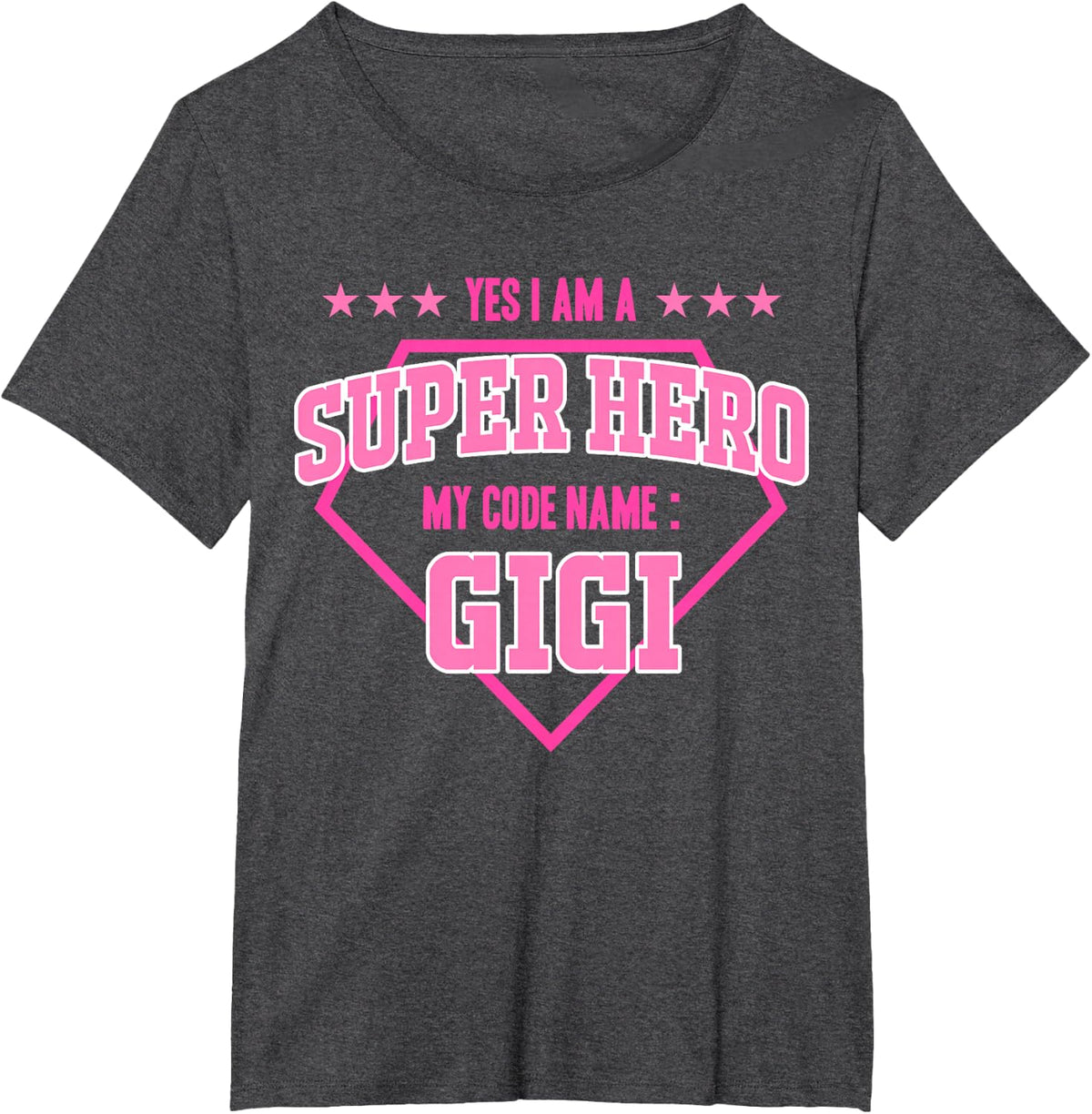Yes I'm A Superhero Codename Gigi Grandma Shirt Mother's Day Tee T-Shirt - Dark Heather Grey
