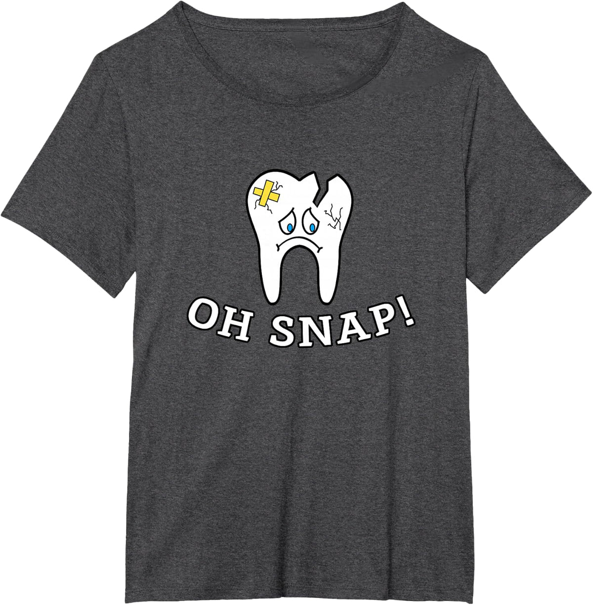 Teeth Doctor Dental Hygienist Dentist Oh Snap T-Shirt - Dark Heather Grey