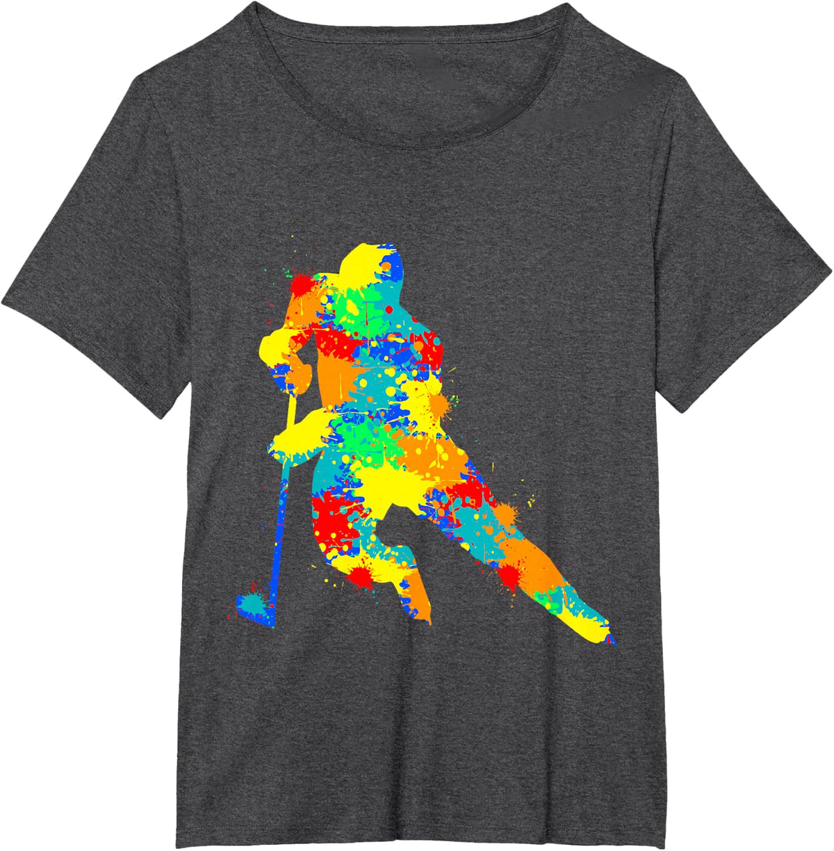 Hockey Player Ice Hockey Youth Boys Kids T-Shirt - Dark Heather Grey