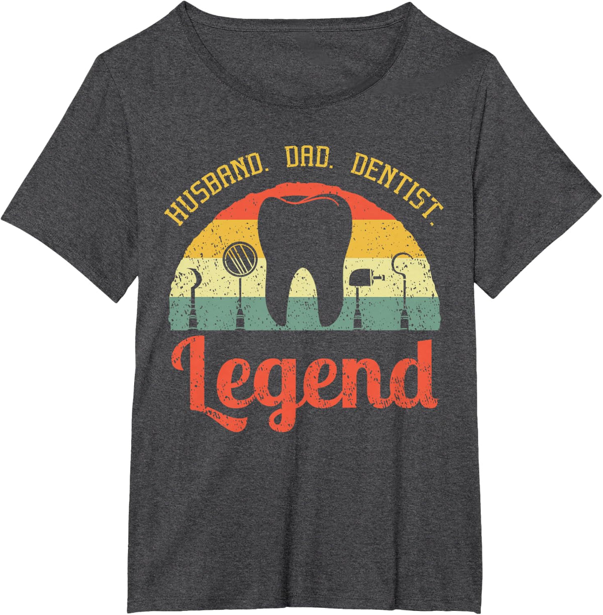 Dentist Dental Surgeon Dentistry Husband Dad Oral Hygiene T-Shirt - Dark Heather Grey