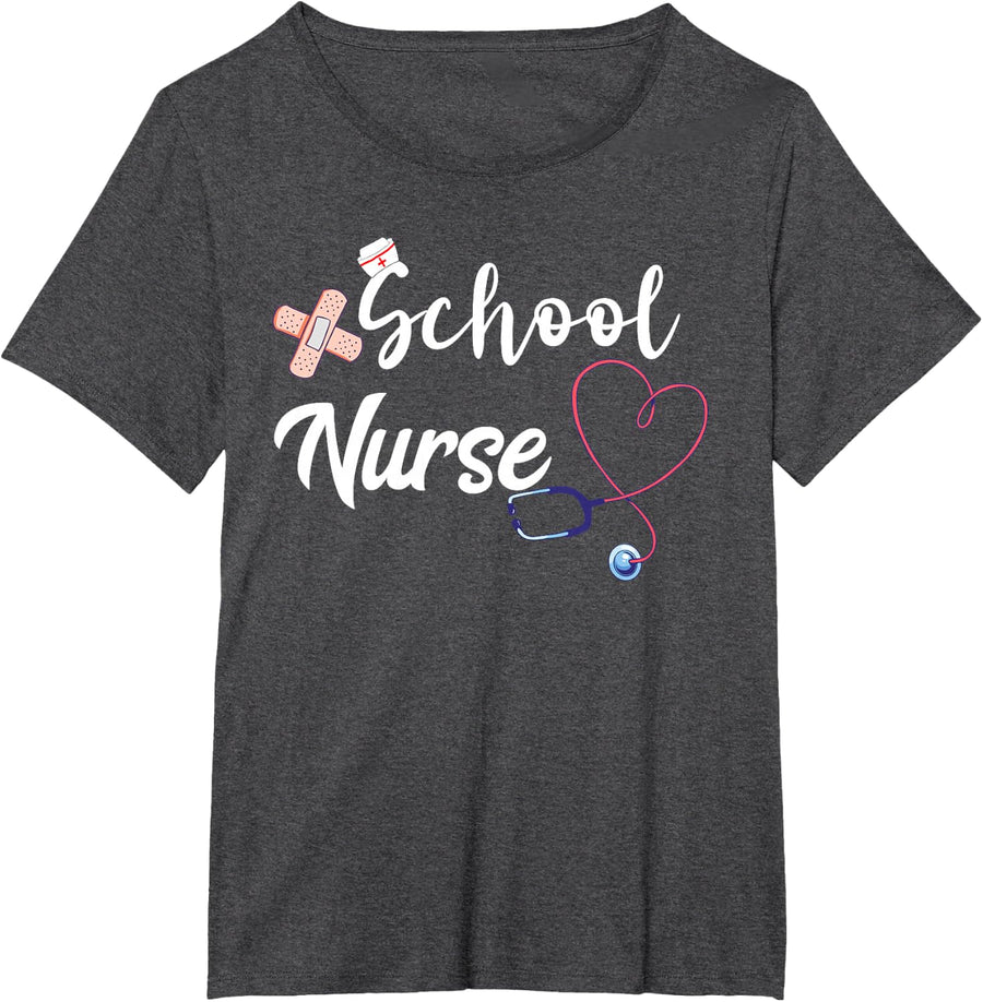 School Nurse Back to School Nursing School Nursing Schooling T-Shirt - Dark Heather Grey