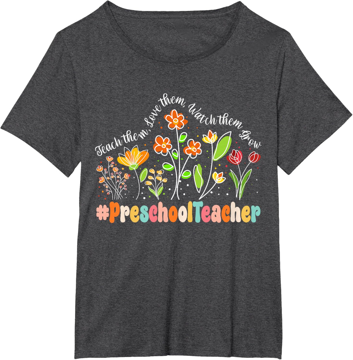 Preschool Teacher Appreciation Week Teacher Back to School T-Shirt - Dark Heather Grey
