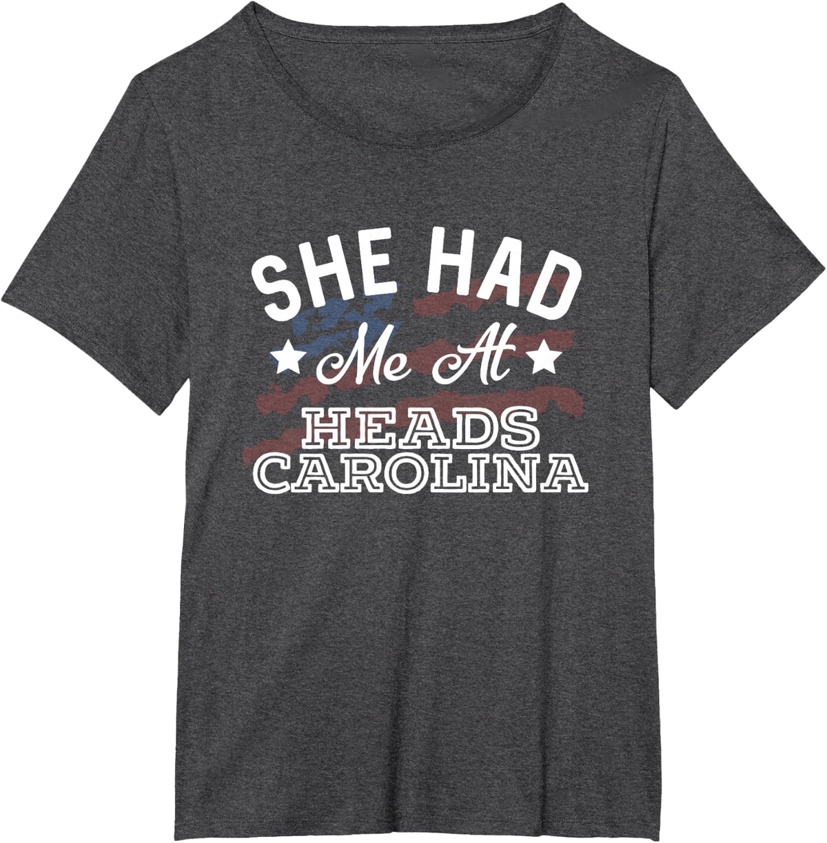 She Had Me At Heads Carolina Country Music Lyrics T-Shirt - Dark Heather Grey