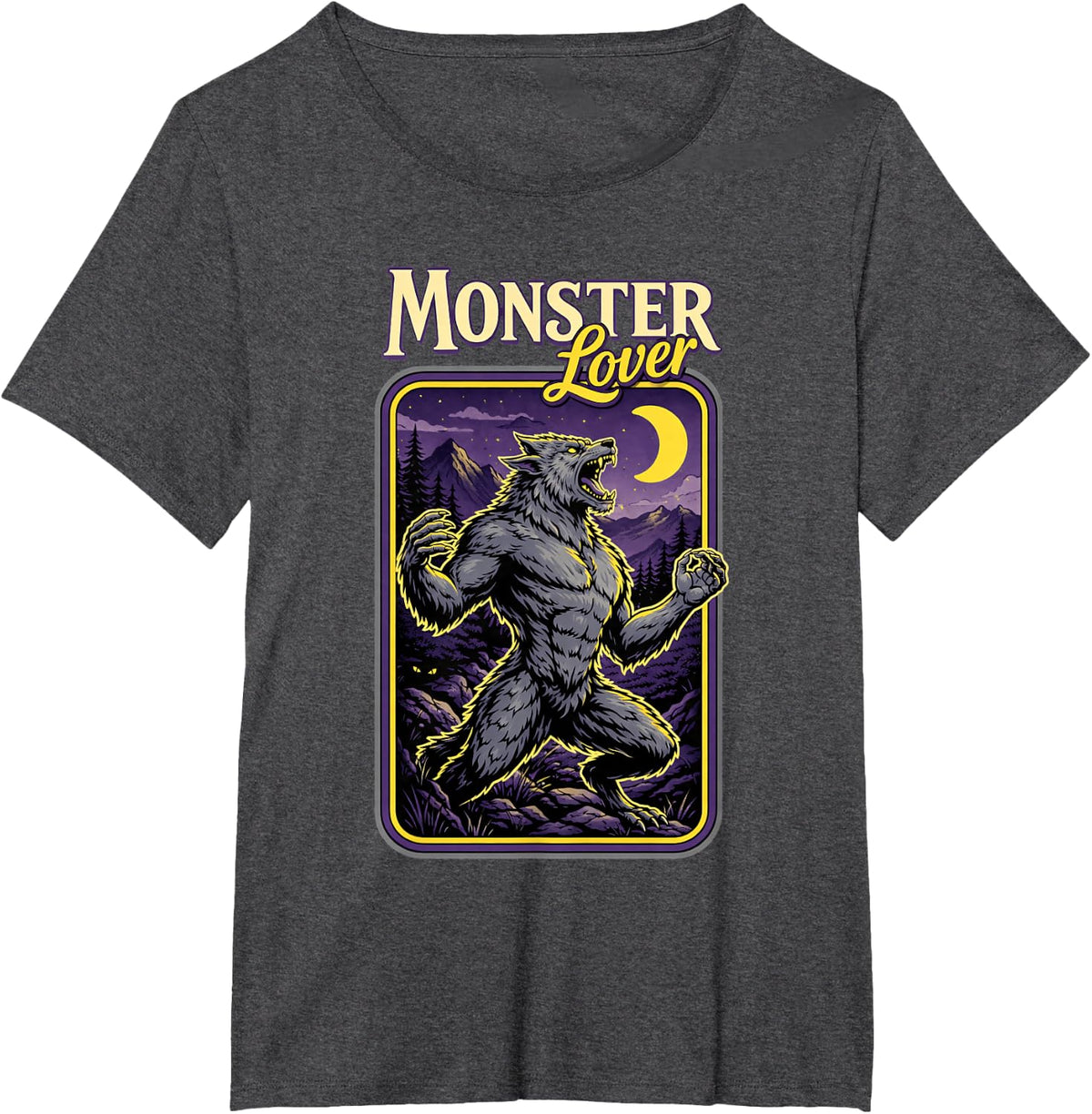 Werewolf Gothic Dark Monster Romance Reader Monster Lover T-Shirt - Dark Heather Grey
