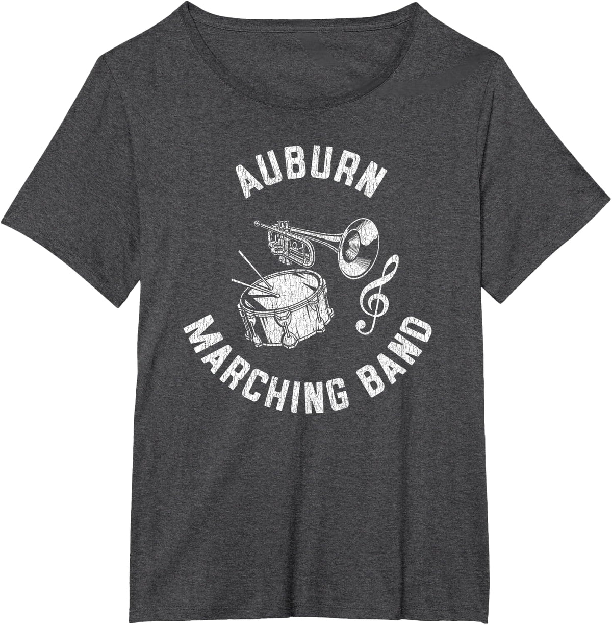 Auburn Marching Band Vintage Classic Music Distressed T-Shirt - Dark Heather Grey