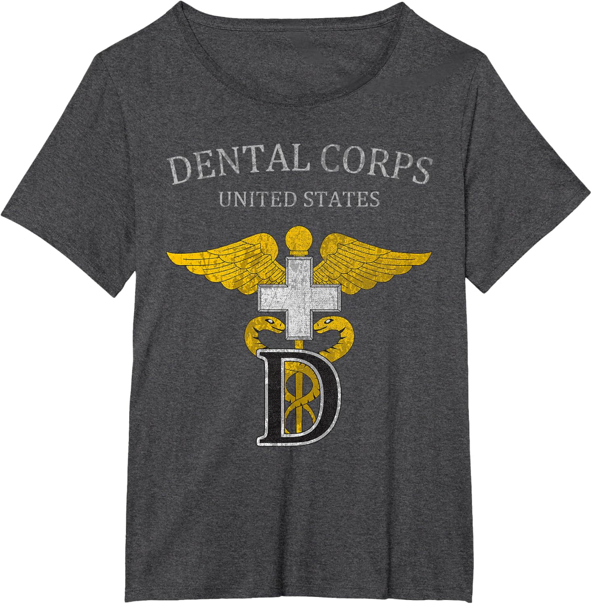 US Dental Corps US Army Dentist Military Dental Services T-Shirt - Dark Heather Grey