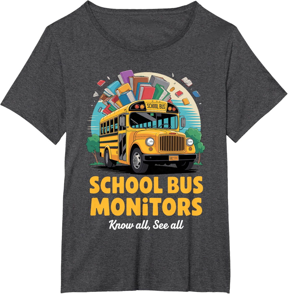 Cool Bus Aide Design for Men Women School Bus Assistant T-Shirt - Dark Heather Grey